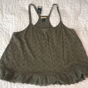Olive green tank top